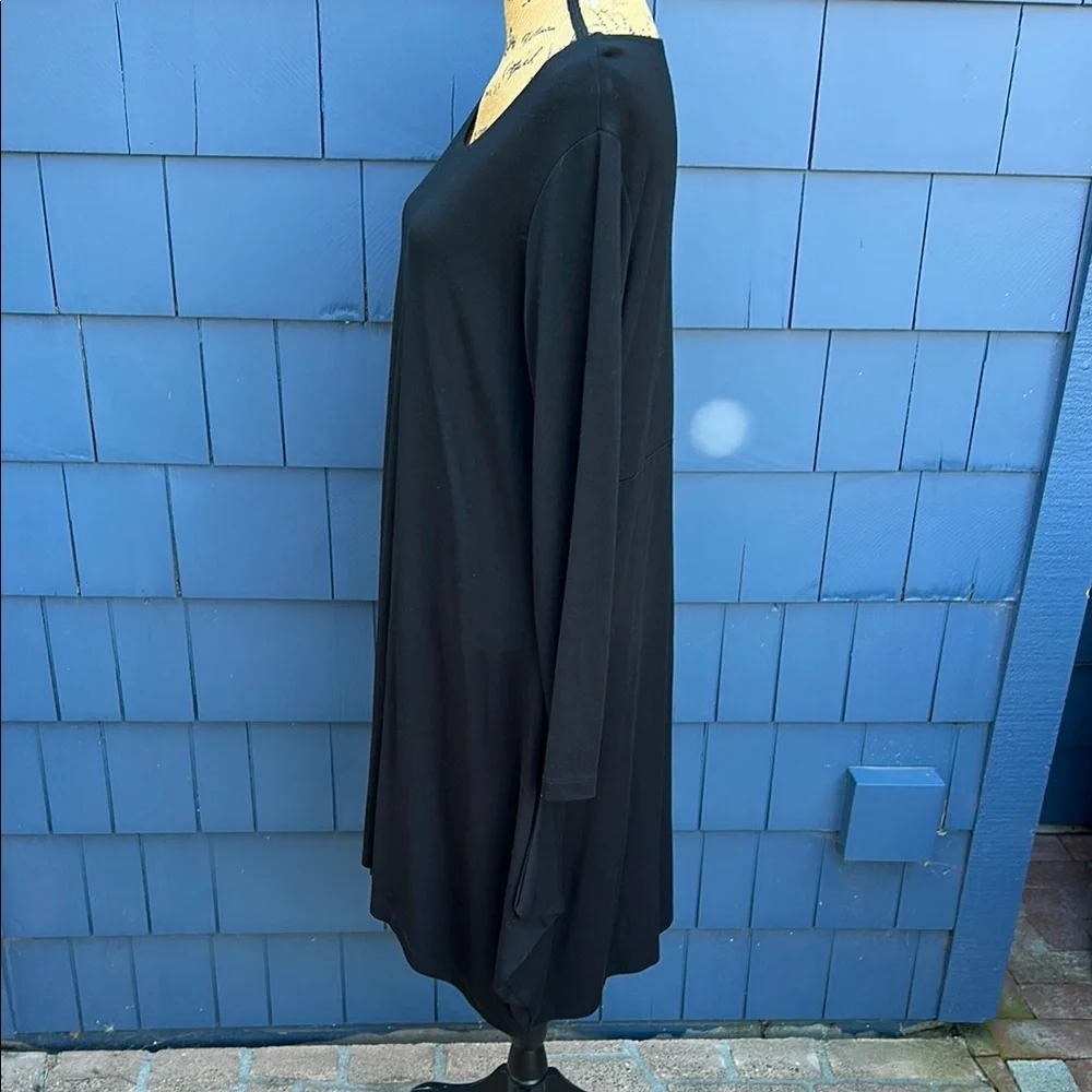 Bryn Walker Chels Long Sleeve dress black simple stretch - Picture 8 of 10